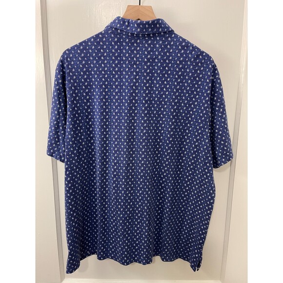 Daniel Cremieux Classics Men's Blue Sailboat Nautical Print Polo Shirt Size XL - Picture 2 of 10